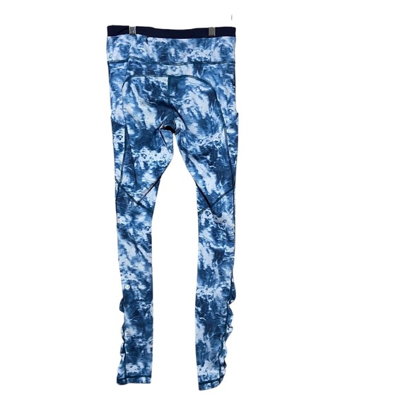 Lululemon Blue and White Speed Tight III Full-On Luxtreme Size 6 - Picture 3 of 9
